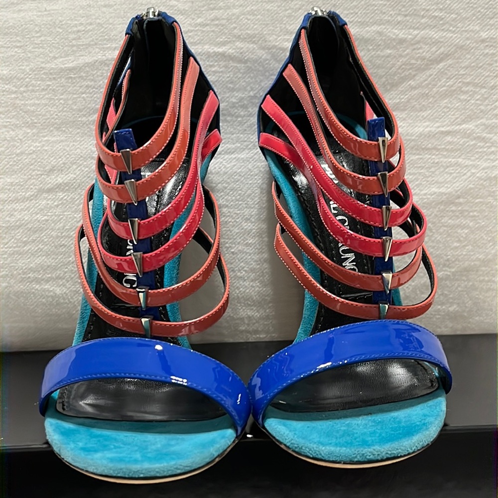 Prabal Gurung Multistrap Suede Sandals